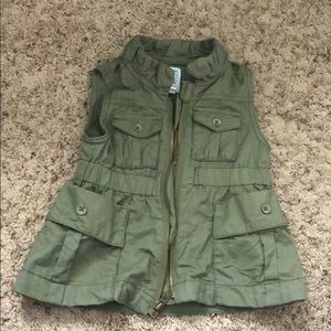 Old Navy - Toddler Girls Olive Green Utility Vest